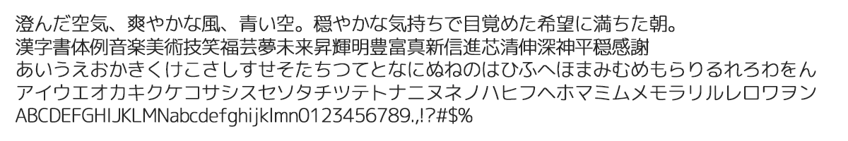 自家製 Rounded M+/細め(丸ゴシック)