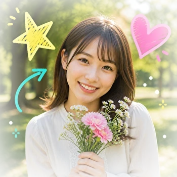 画像の外枠をぼかして透明になじませた例